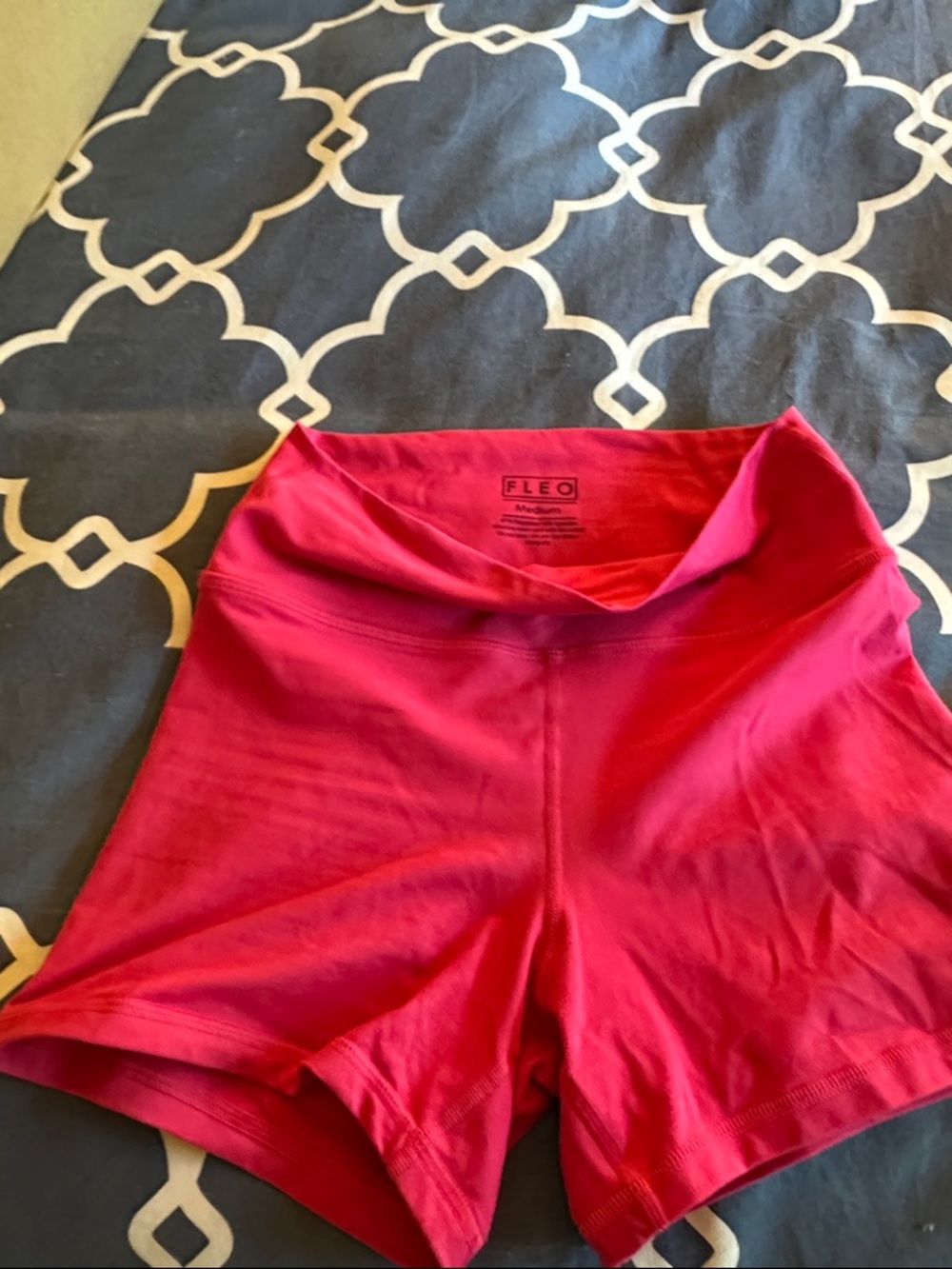 FLEO Women's Hot Pink High-Waisted Shorts Bounce